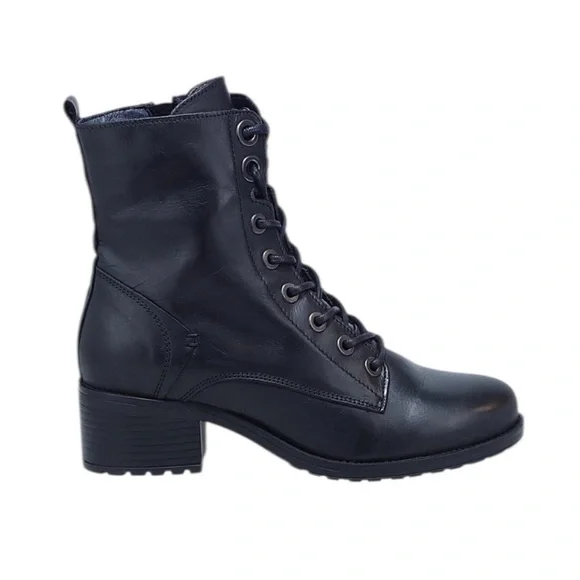 Miz Mooz Juke Leather Lace Up Black Boots - Sz EU40/US9-9.5